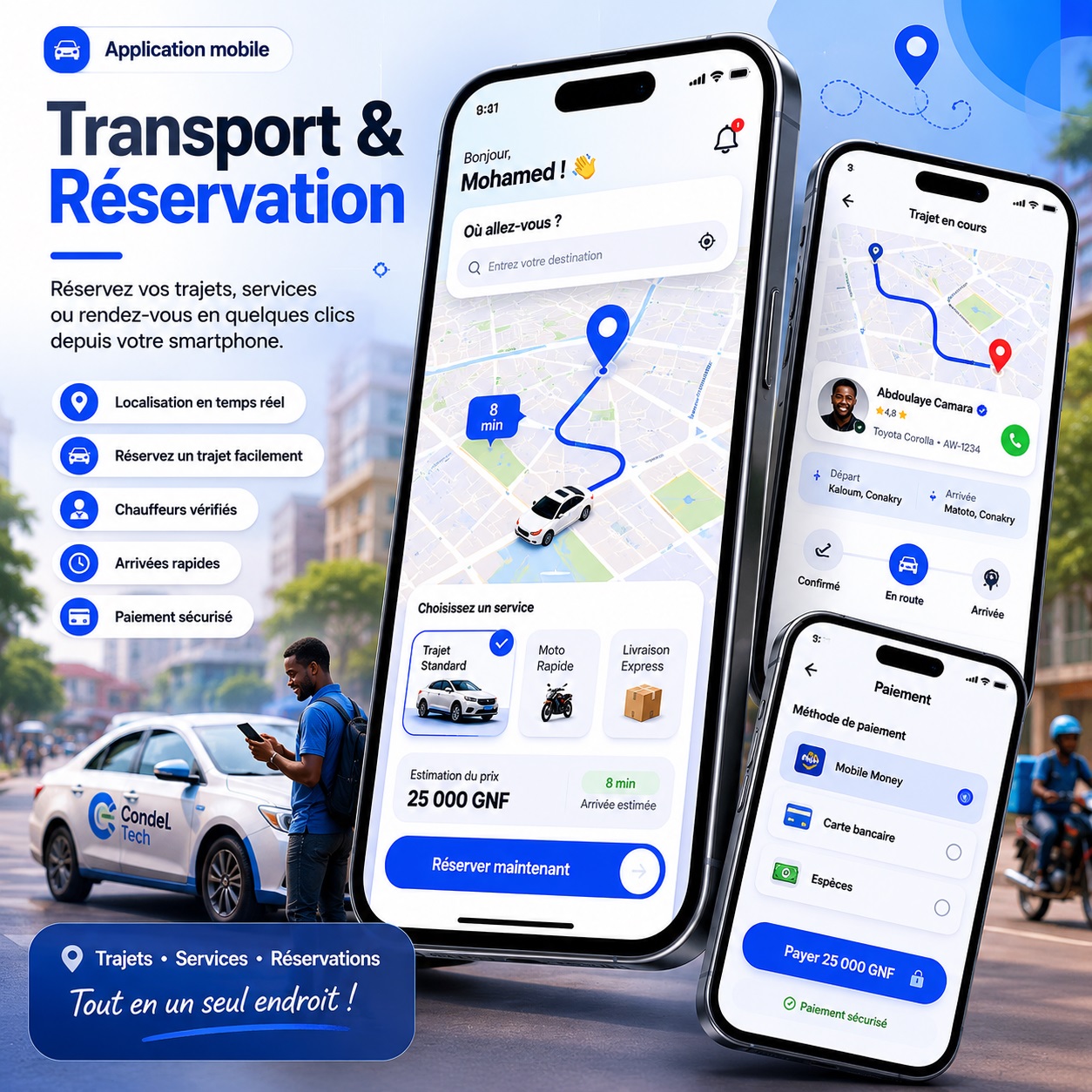 Creation d'application mobile Uber en Guinee