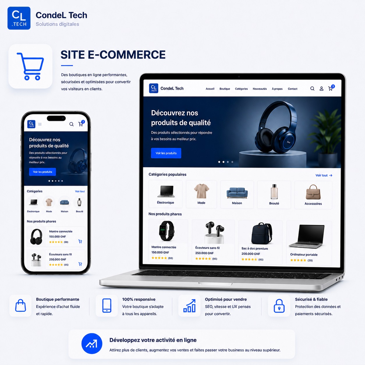 Creation de site E-commerce en Guinee