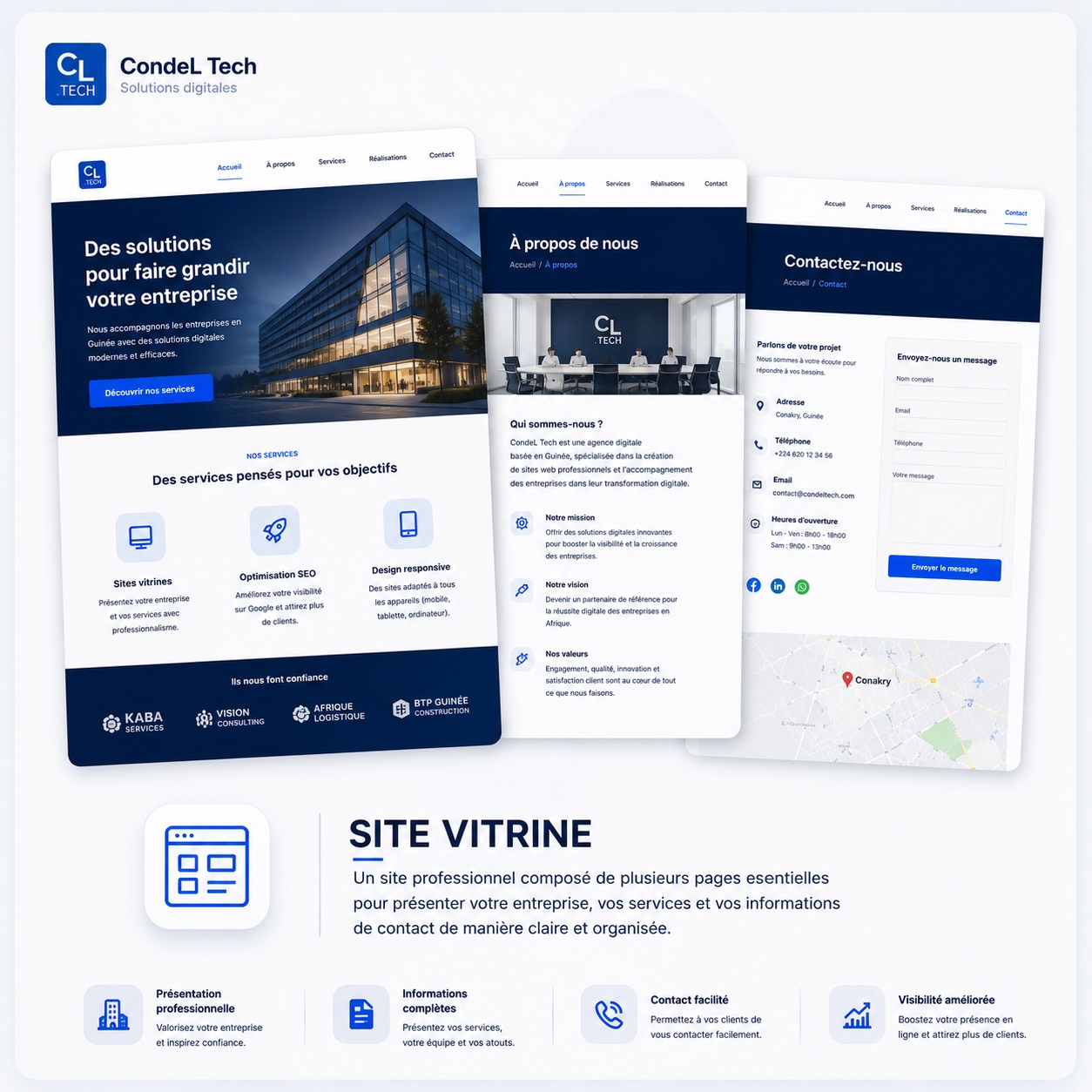 Creation de site Vitrine en Guinee