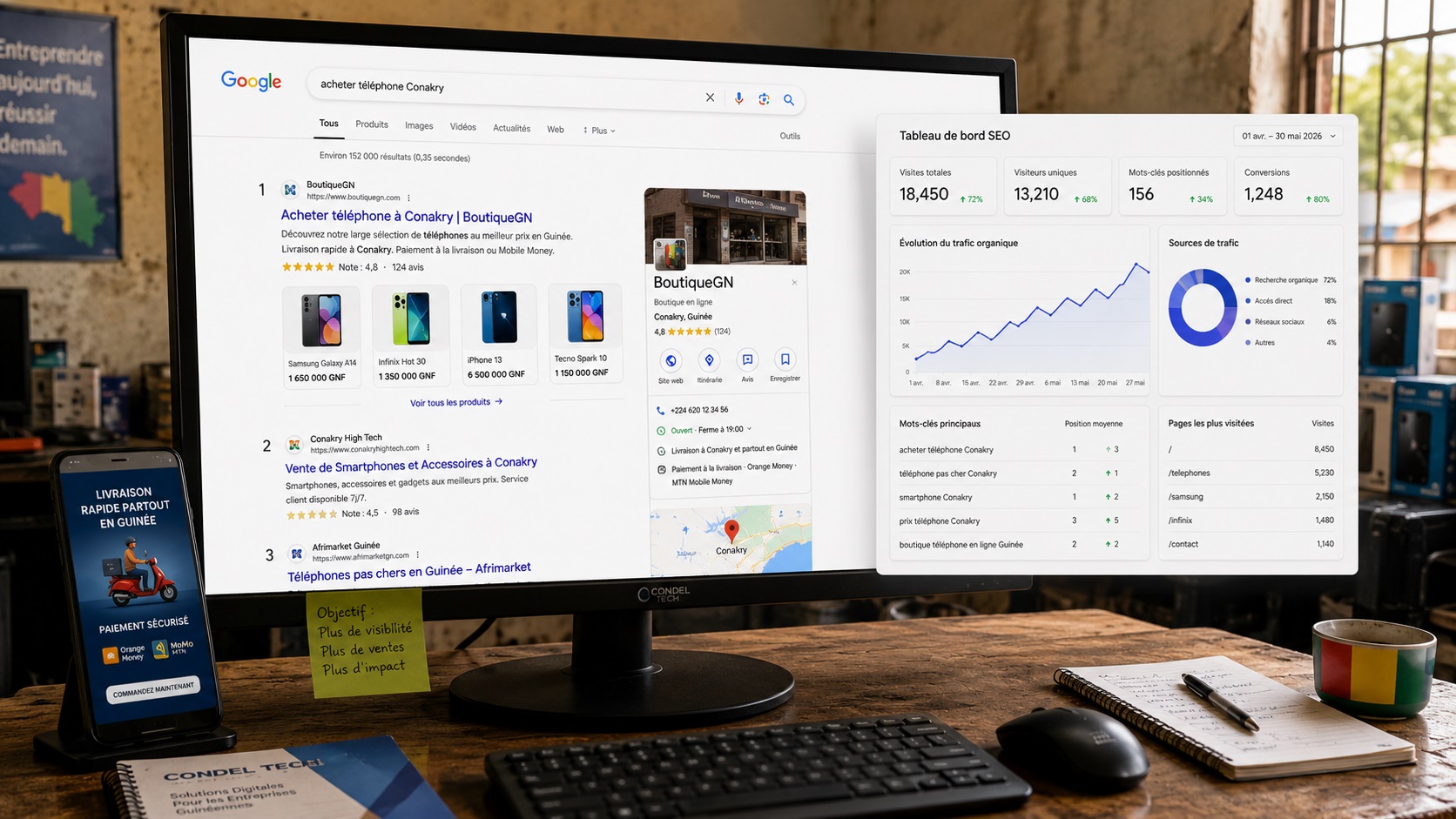 Guide ecommerce Guinee 2026 SEO