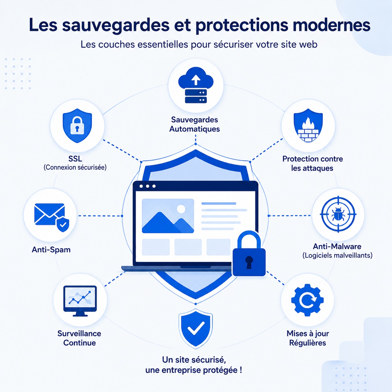 Sauvegarde et protections modernes pour site web